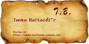 Tanka Baltazár névjegykártya